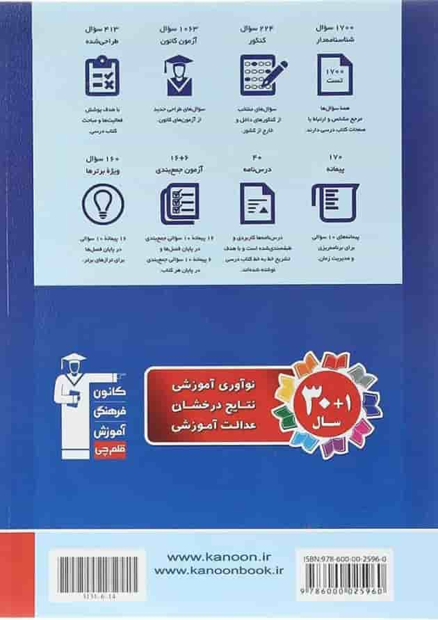 کتاب جامعه شناسی جامع کنکور انسانی سری طبقه بندی شده انتشارات کانون فرهنگی آموزش سال چاپ 1403 پشت جلد