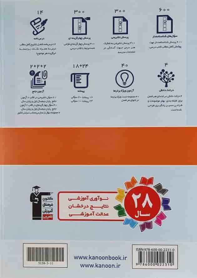 کتاب اقتصاد دهم انسانی سری کتاب های جامع انتشارات کانون فرهنگی آموزش پشت جلد