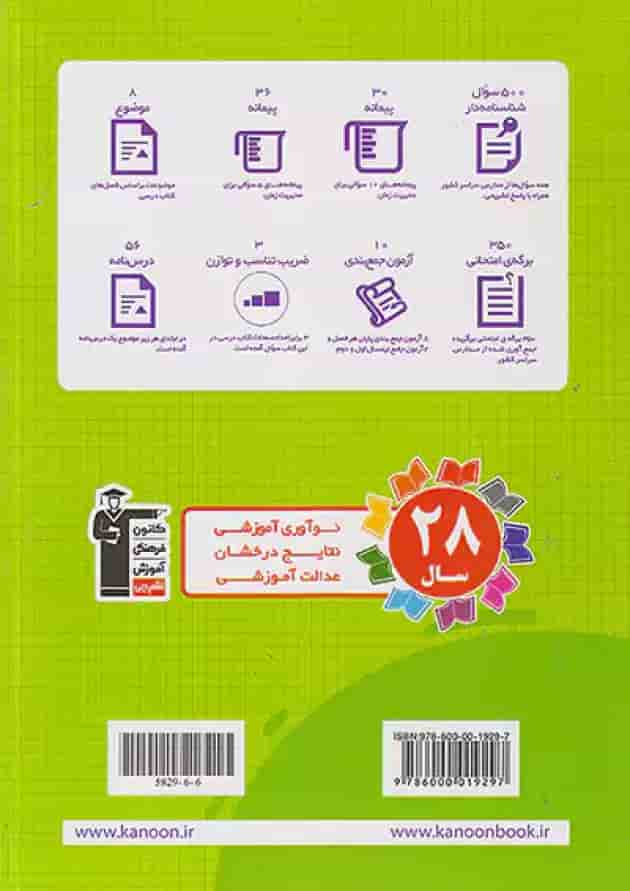 سوال های پرتکرار امتحانی ریاضی سوم ابتدایی قلم چی پشت جلد