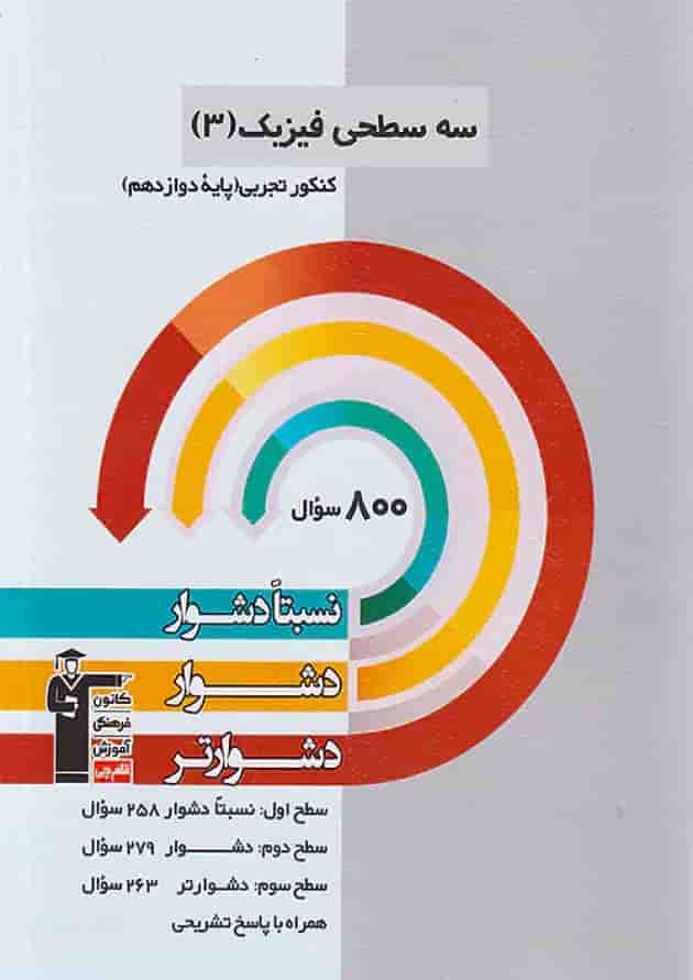 فیزیک دوازدهم تجربی سه سطحی قلم چی جلد