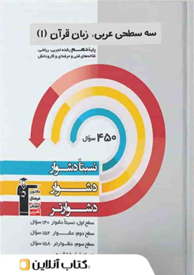 عربی دهم سه سطحی قلم چی جلد