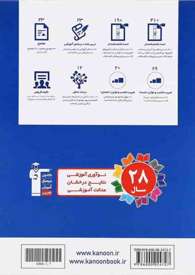 کتاب پیام های آسمان نهم سری طبقه بندی شده انتشارات کانون فرهنگی آموزش پشت جلد