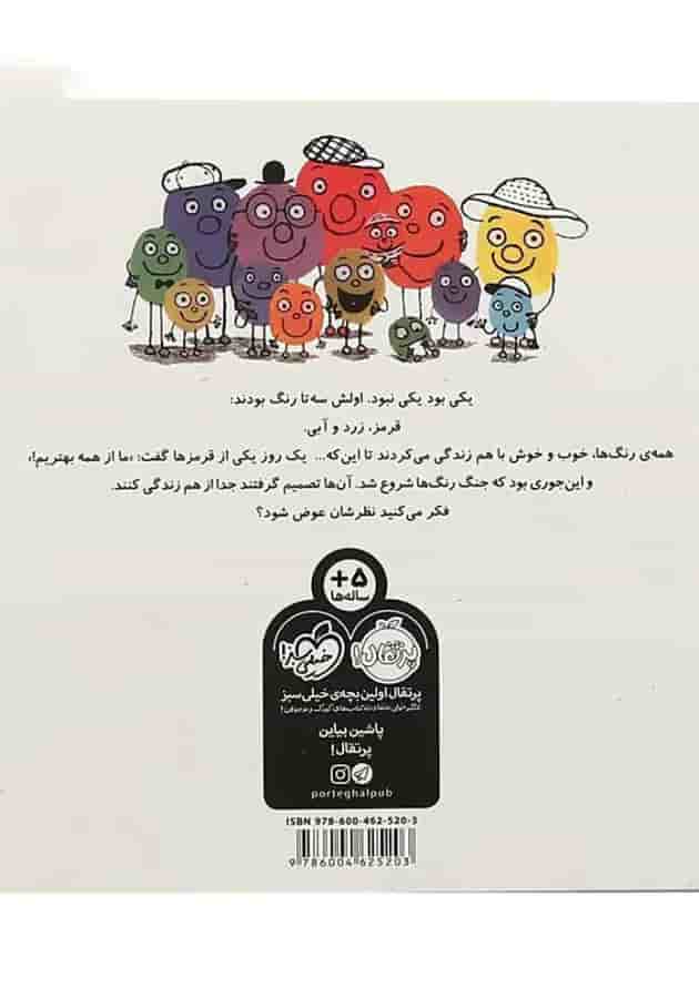 کتاب شهر رنگی رنگی پشت جلد