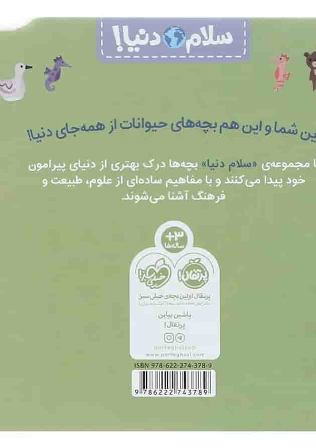 کتاب بچه های حیوانات مجموعه سلام دنیا پشت جلد