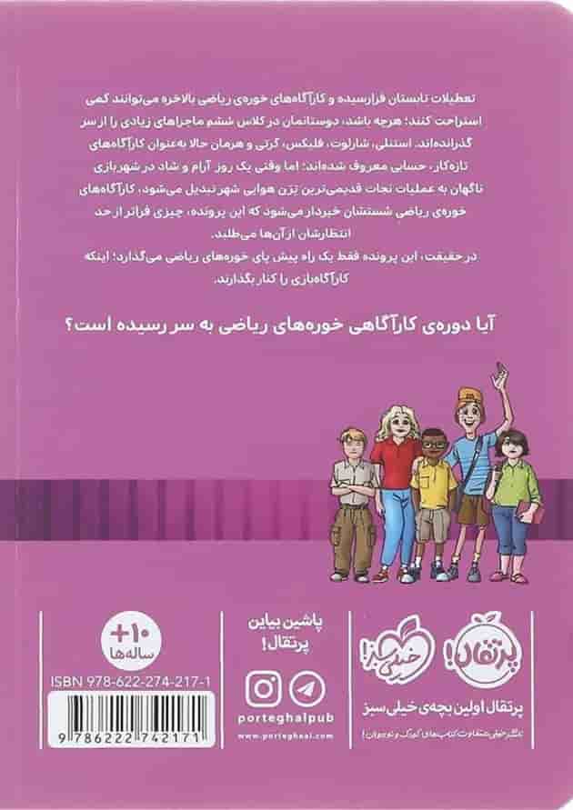 کتاب پرونده ترن هوایی همیلتون مجموعه خوره های ریاضی کارآگاه می شوند جلد 4 پشت جلد