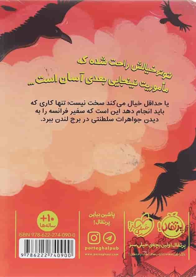 کتاب دزد قلاده یاقوت مجموعه گربه نینجا جلد 4 پشت جلد