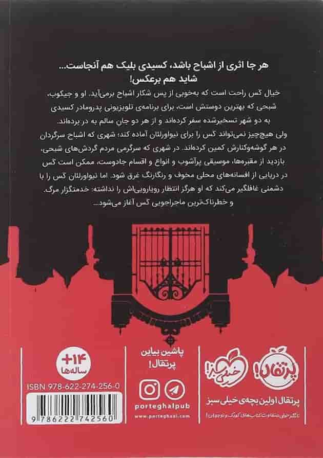 کتاب گذرگاه اشباح مجموعه کسیدی بلیک جلد 3 پشت جلد