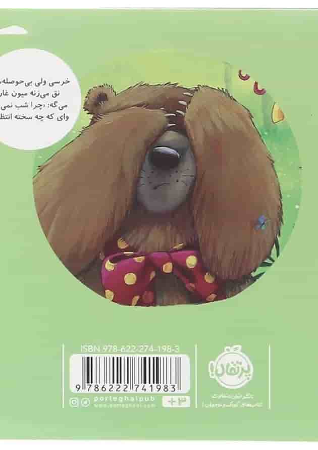 کتاب خرسی و صبر و انتظار پشت جلد