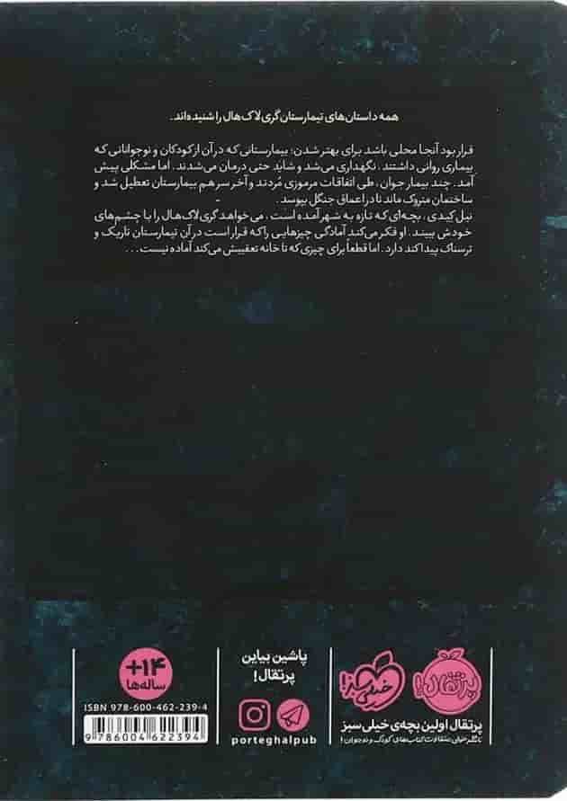 کتاب تیمارستان متروک پشت جلد