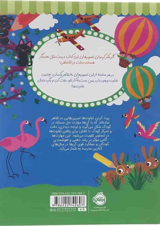 کتاب بگرد دنبال تفاوت ها مجموعه بازیهوش پشت جلد