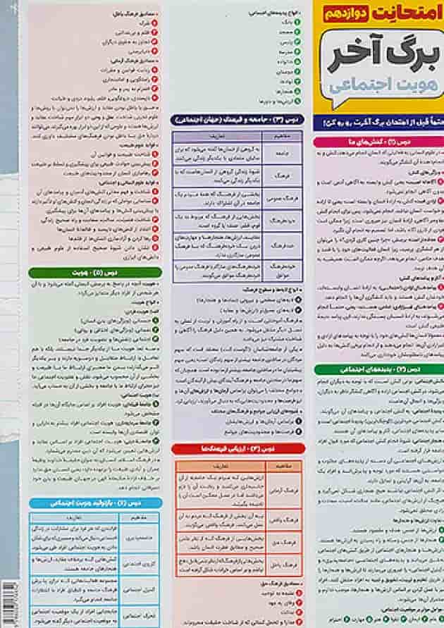 امتحانت هویت اجتماعی دوازدهم مهروماه پشت جلد