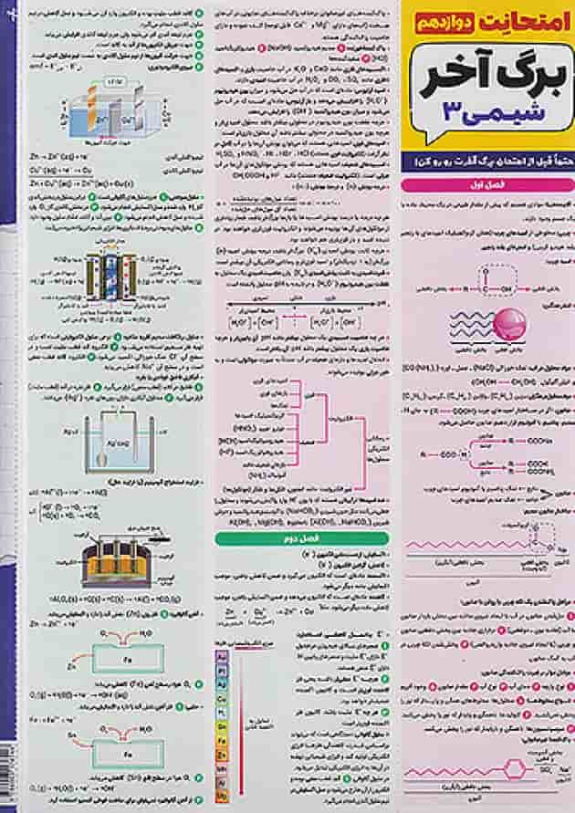 امتحانت شیمی دوازدهم مهروماه پشت جلد