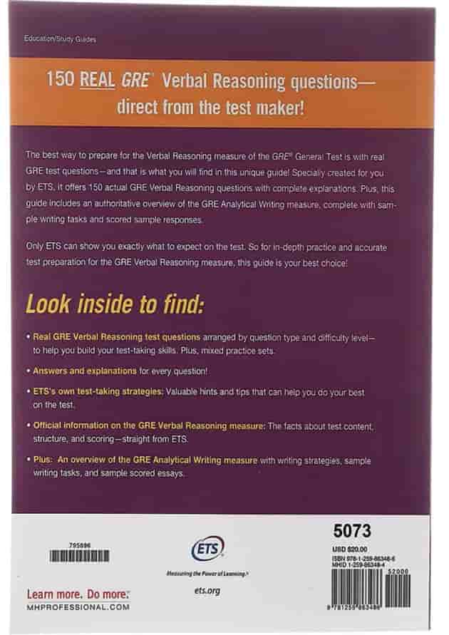 Official GRE Verbal Reasoning Volume 1 Second Edition 