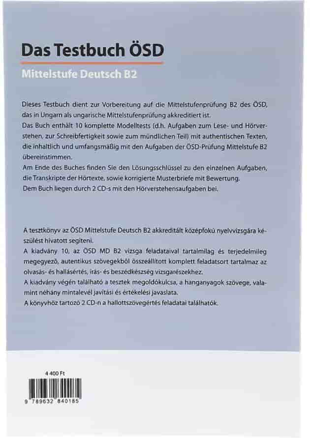 Das Testbuch OSD Mittelstufe Deutsch B2 