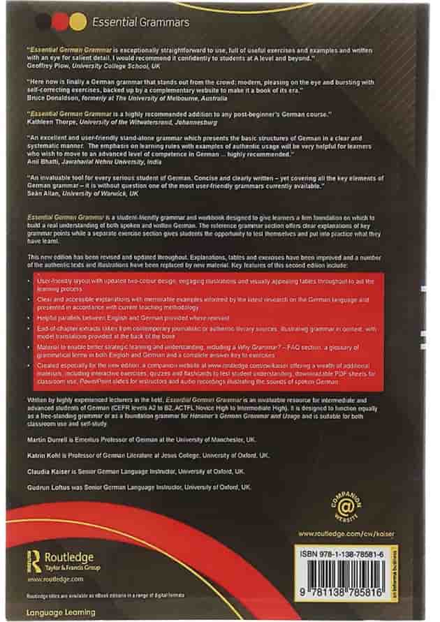 Essential German Grammar Second Edition 