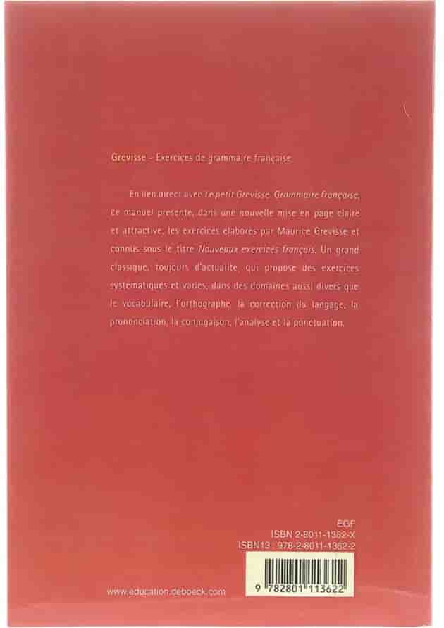 Grevisse Exercices de grammaire francaise 31e Edition 