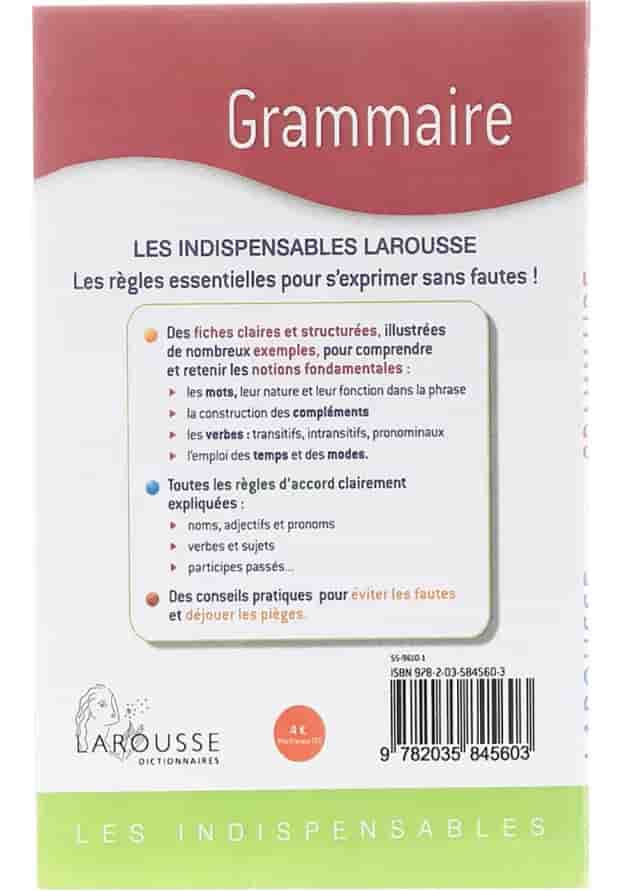 Grammaire Les Indispensables Larousse 