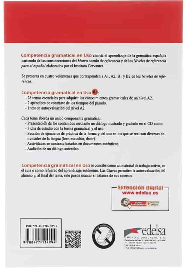Competencia gramatical en Uso A2 