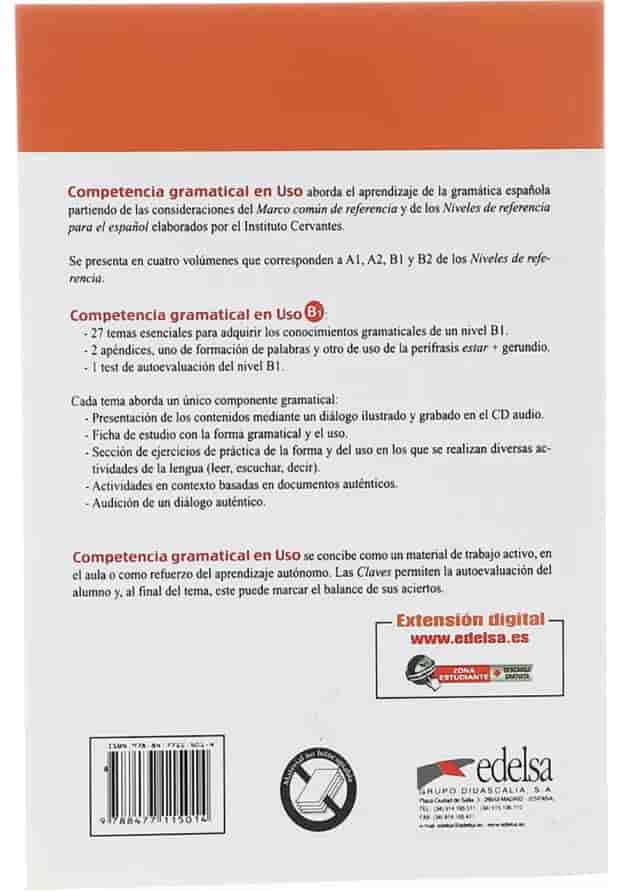 Competencia gramatical en Uso B1 