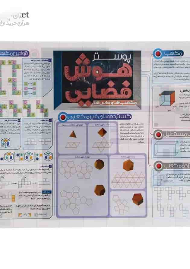 پوستر هوش فضایی مکعب و تاس ها سایز A3 انتشارات نارنجی جلد