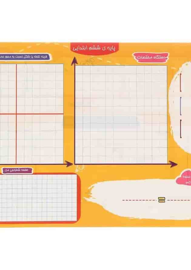 پوستر ریاضی ششم سایز A4 انتشارات گراد زرد پشت جلد