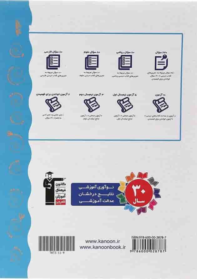 کتاب نوروز چهارم انتشارات کانون فرهنگی آموزش  پشت جلد