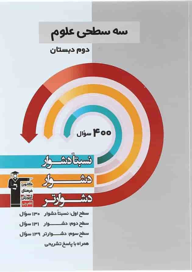 کتاب سه سطحی علوم دوم انتشارات کانون فرهنگی آموزش سال چاپ 1403 جلد