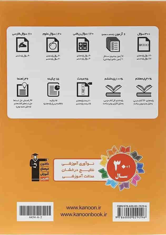 کتاب تابستان هفتم انتشارات کانون فرهنگی آموزش سال چاپ 1404 پشت جلد