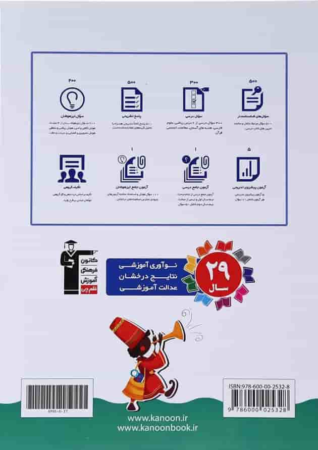کتاب نوروز ششم انتشارات کانون فرهنگی آموزش پشت جلد