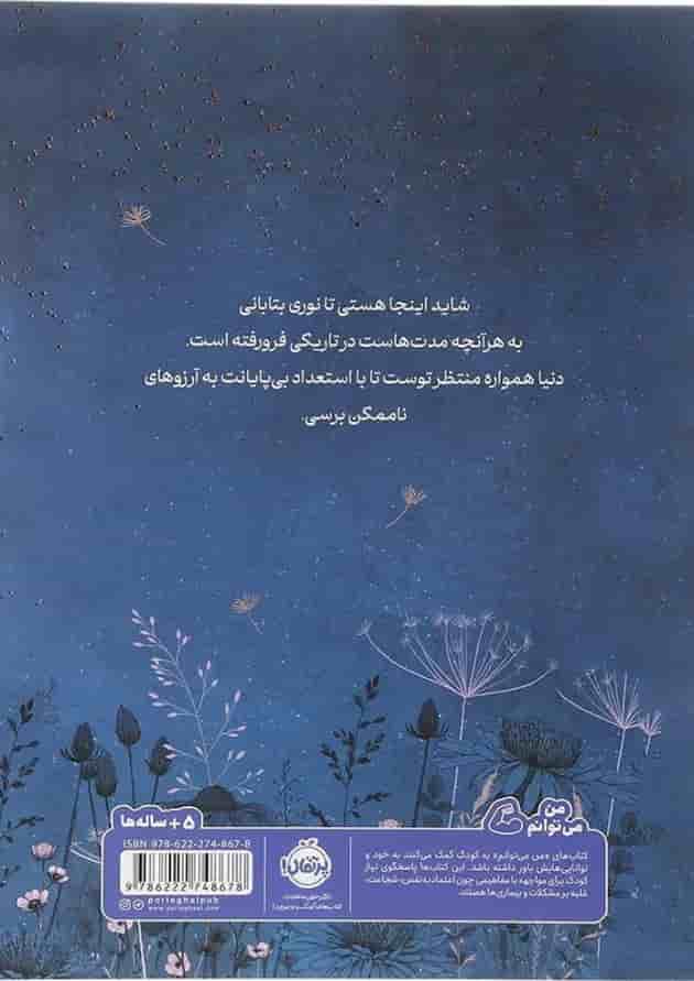 کتاب شاید اینجا هستی تا نوری بتابانی پشت جلد کتاب شاید اینجا هستی تا نوری بتابانی پشت جلد