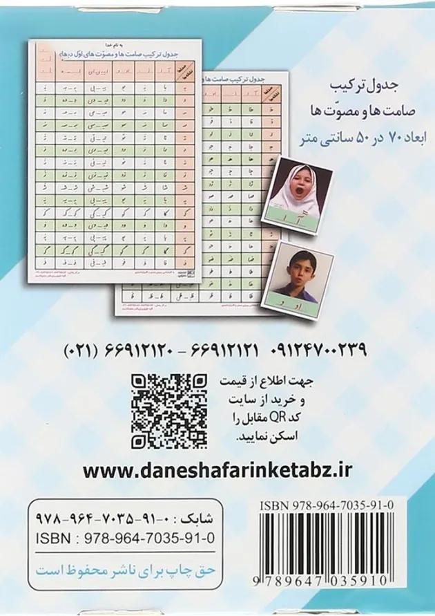 فلش کارت کتاب ترکیب صامت ها و مصوت ها اول انتشارات دانش آفرین فلش کارت کتاب ترکیب صامت ها و مصوت ها اول انتشارات دانش آفرین