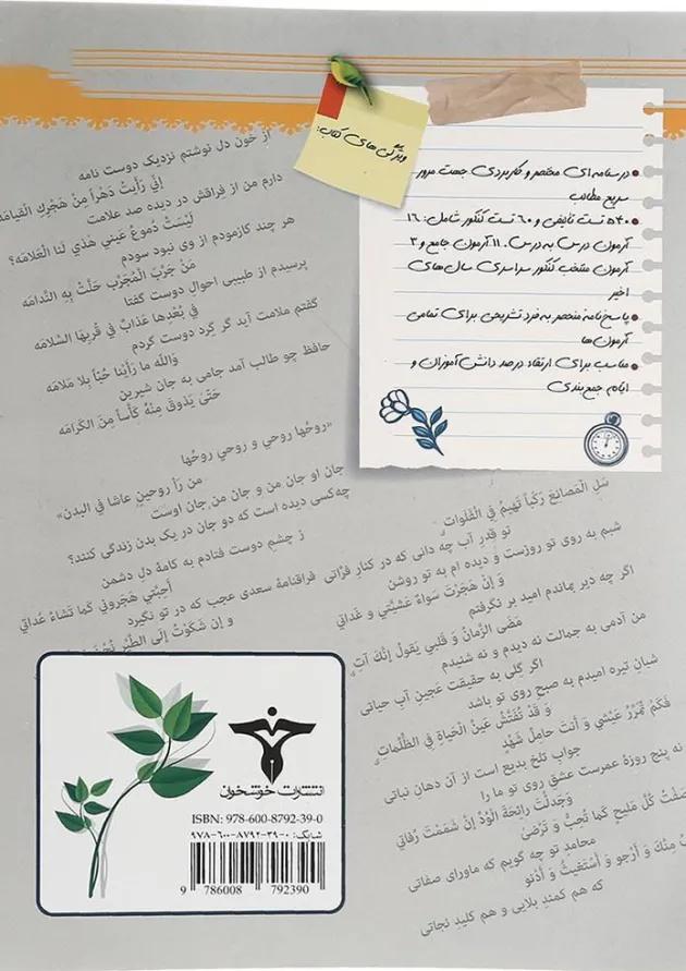 کتاب عربی اختصاصی جامع کنکور انسانی سری صفر تا صد انتشارات خوشخوان کتاب عربی اختصاصی جامع کنکور انسانی سری صفر تا صد انتشارات خوشخوان